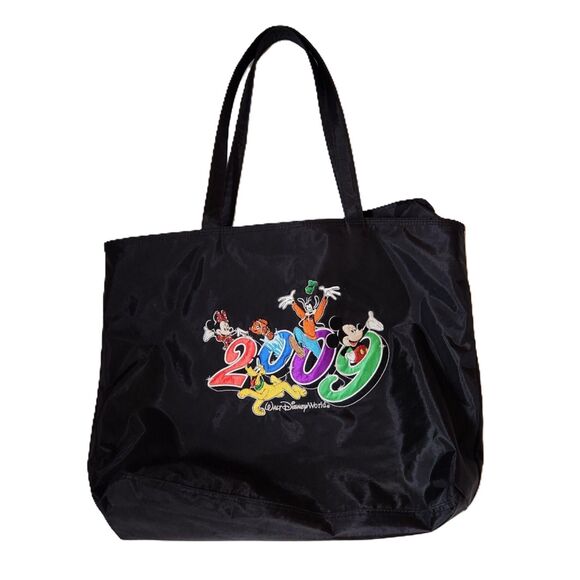 Disney World 2009 Black Zippered Tote Bag | Theme Park Souvenir - Picture 1 of 6